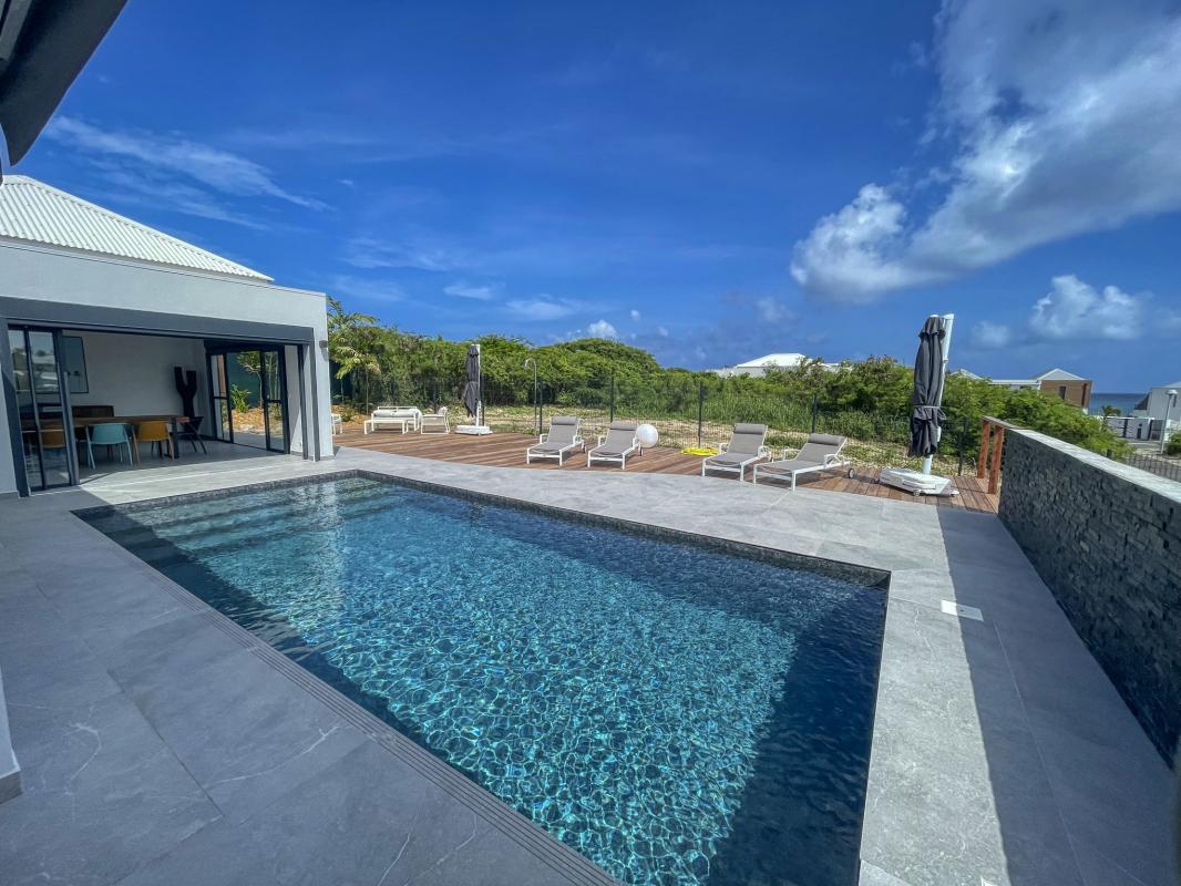 40-Location villa Topaze 2 chambres 8 personnes vue mer piscine à St François Guadeloupe